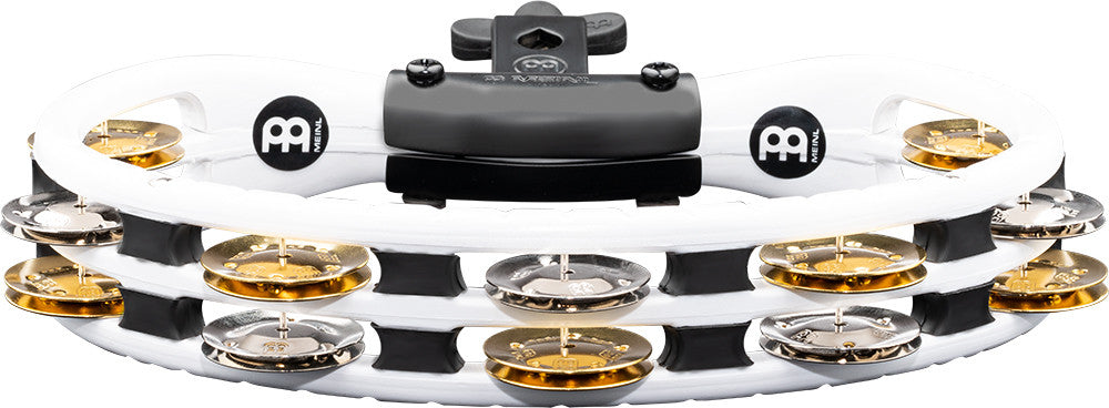 MEINL Percussion Traditional Mountable ABS Series Molded ABS Tambourine - White/Mixed Jingles