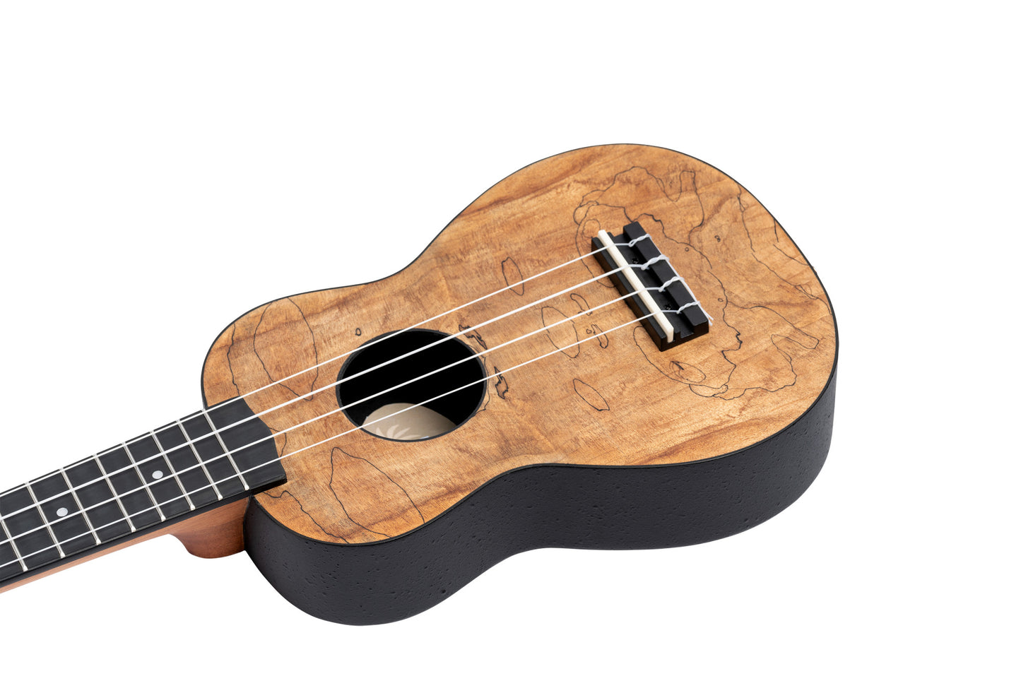 KEIKI K3 Serie Sopran Ukulele Lefty Set - Spalted Maple / ABS