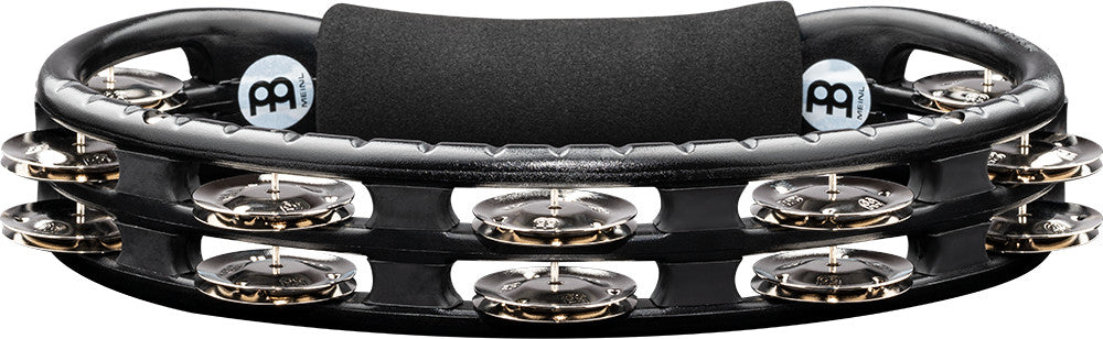 MEINL Percussion Traditional ABS Series Hand Held Molded ABS Tambourine - Black/vernickelte Stahl Jingles
