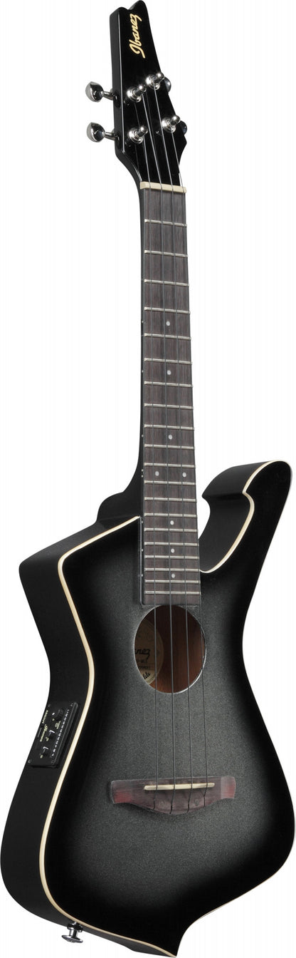 IBANEZ Iceman Tenor Ukulele 4-String - Metallic Gray Sunburst + Gig Bag