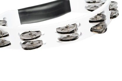 MEINL Percussion Headliner® Series Molded ABS Dual-Row Tambourine - White