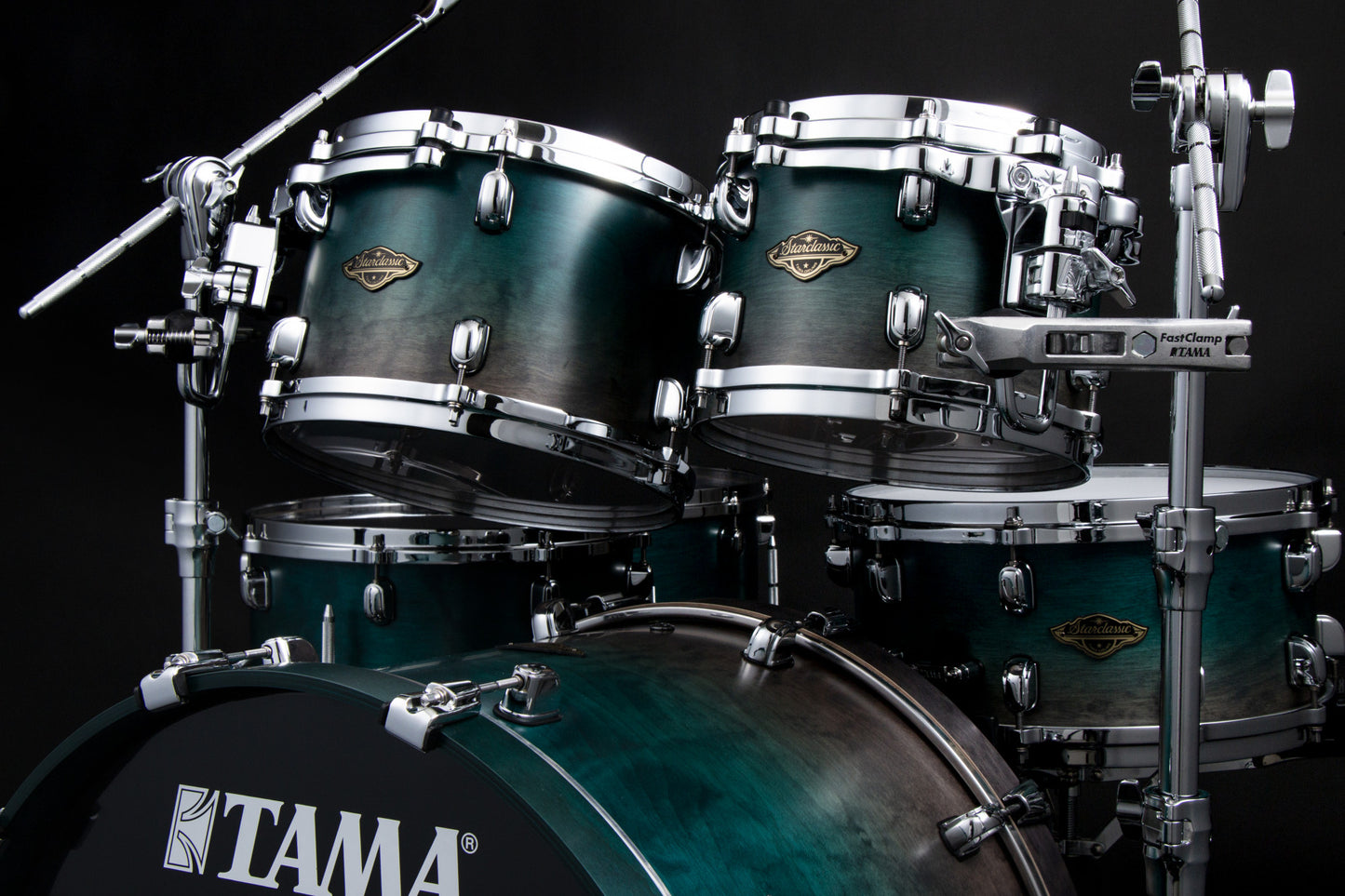 TAMA Starclassic Walnut/Birch Lacquer Rack Tom 10" x 7" - Satin Sapphire Fade/Chrom HW