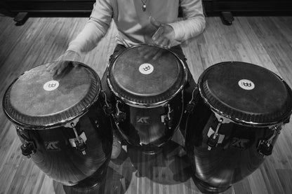 MEINL Percussion Artist Series William Kachiro Quinto 11"/REMO® Black Calfskin Skyndeep Heads - Blue Wave