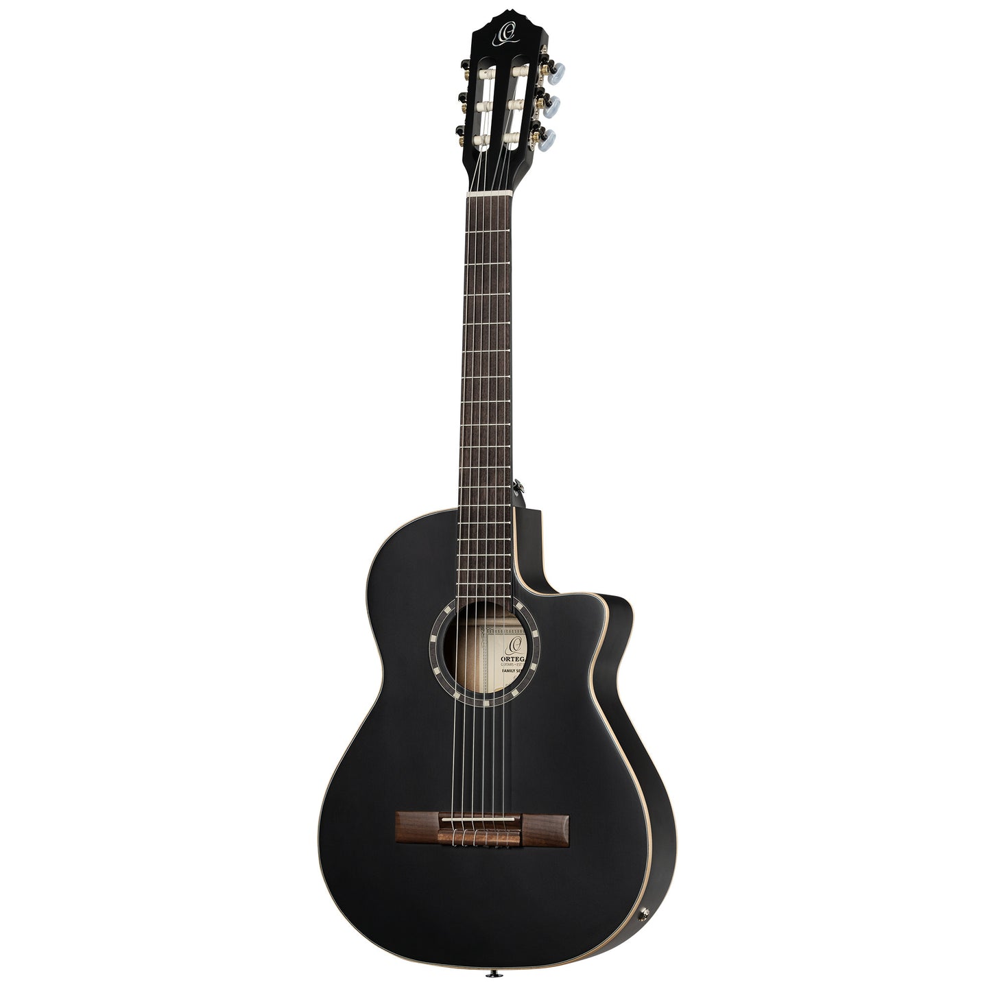 ORTEGA Family Series 3/4 Konzertgitarre 6-String - Satin Black + Gigbag