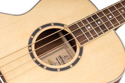 ORTEGA Deep Series 7 Medium Scale Acoustic Bass 4 String - Spruce / Mahogany Natural