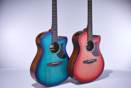 IBANEZ Advanced Acoustic AAM Acoustic Guitar 6-String - Sapphire Blue Burst Open Pore