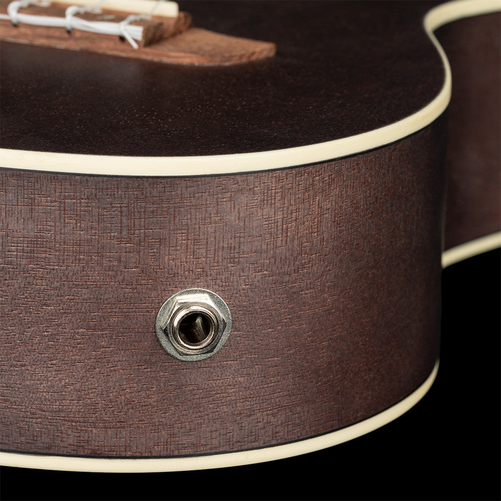 ORTEGA Earth Series Concert Preamp Ukulele 4 String - Okoume Coal Black