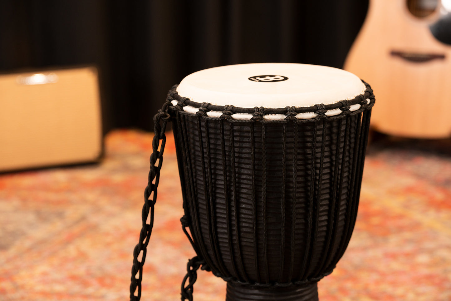 MEINL Percussion Headliner Rope Tuned Black River Series Djembe - 12"