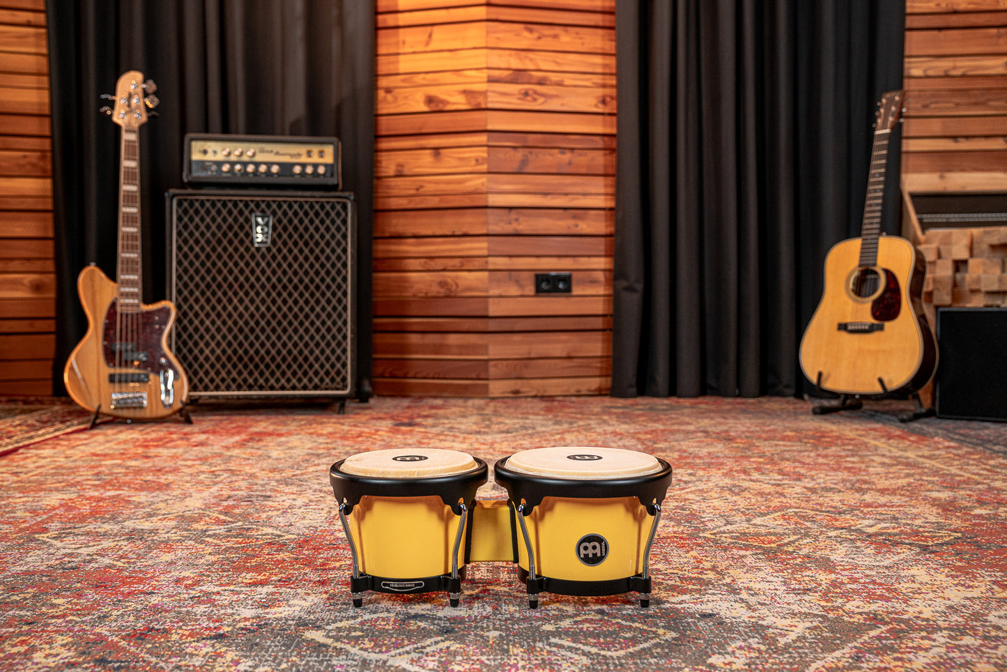 MEINL Percussion Journey Series Bongo 6 1/2" Macho & 7 1/2" Hembra - Illuminating Yellow