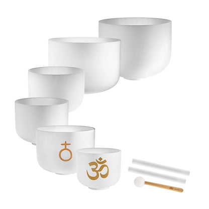 MEINL Sonic Energy 6-piece Om Crystal Singing Bowl Set