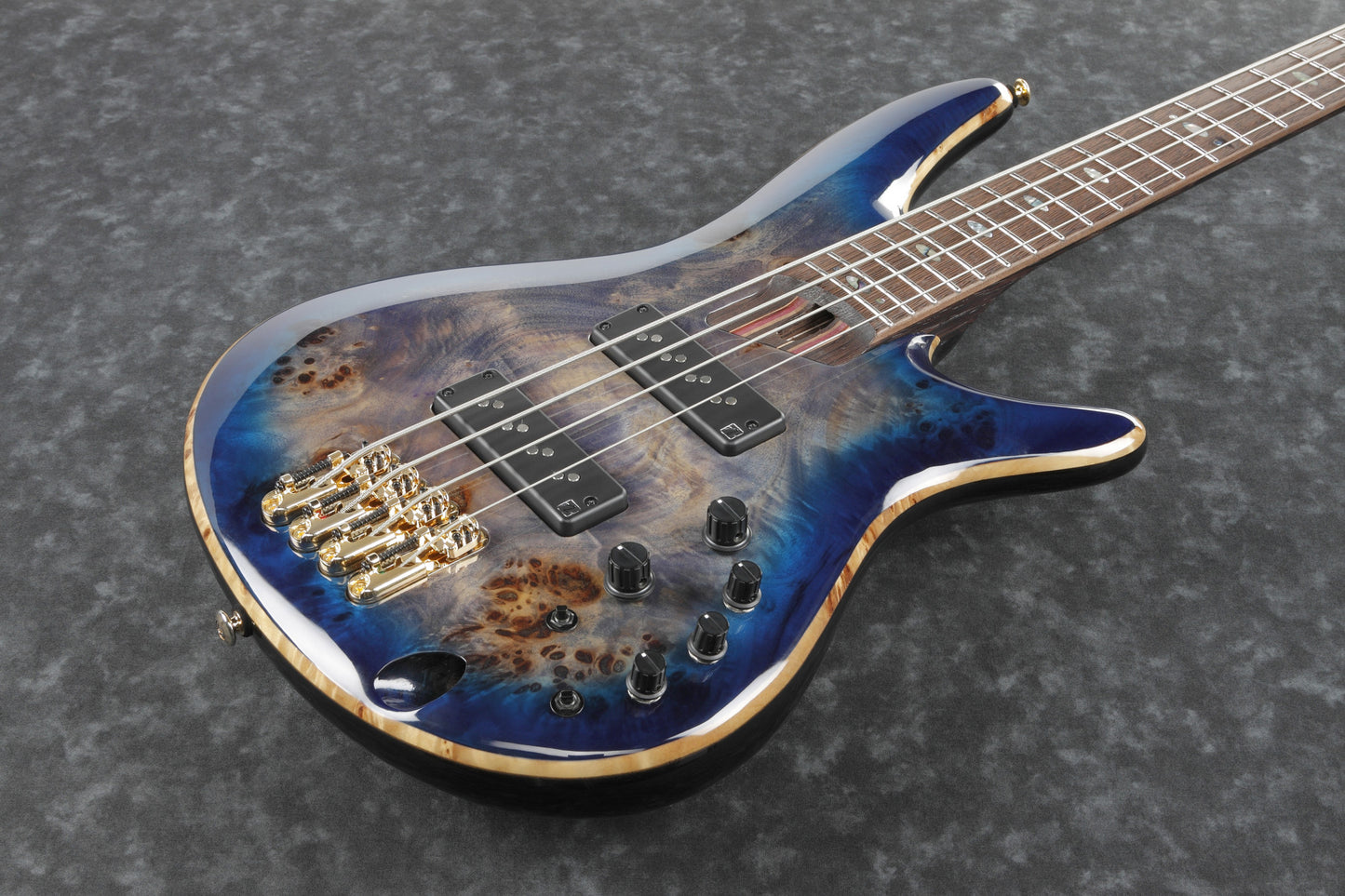 IBANEZ Premium SR Electric Bass 4-String - Cerulean Blue Burst + Gigbag
