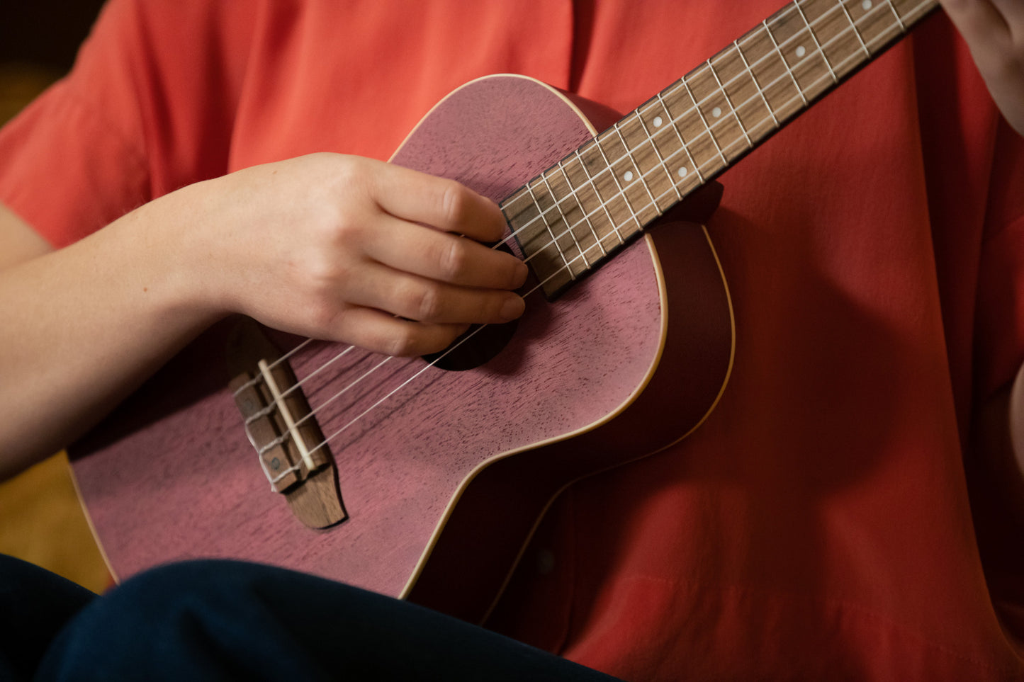 ORTEGA Earth Series Concert Ukulele 4 String - Raspberry Red