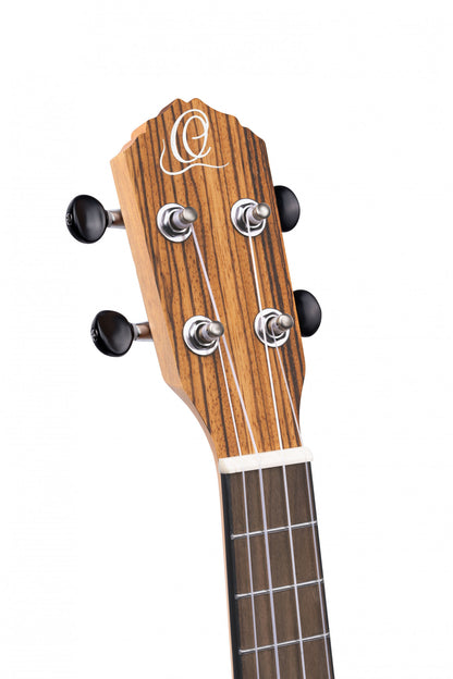 ORTEGA Timber Series Concert Ukulele 4 String - Zebrawood Natural + Bag