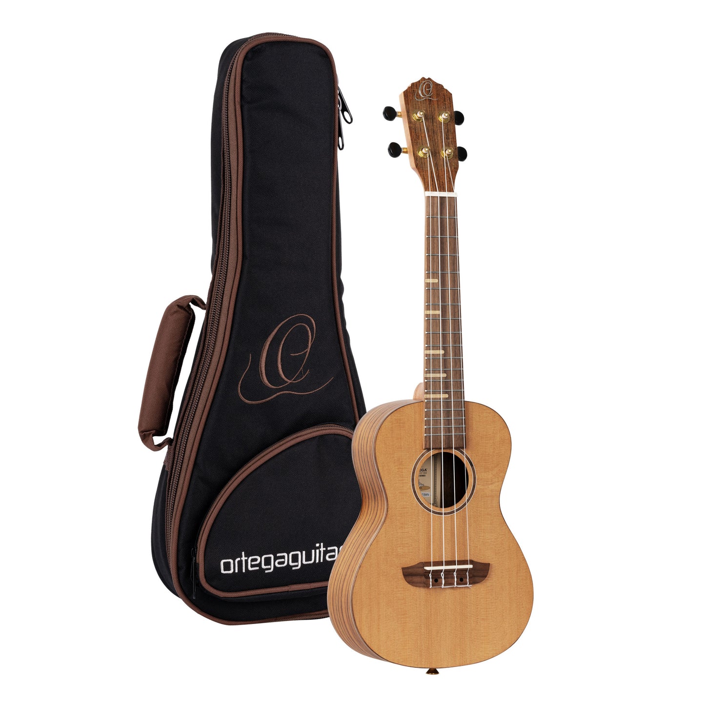 ORTEGA Timber Series Concert Ukulele 4 String - Solid Cedar / Walnut Natural + Bag