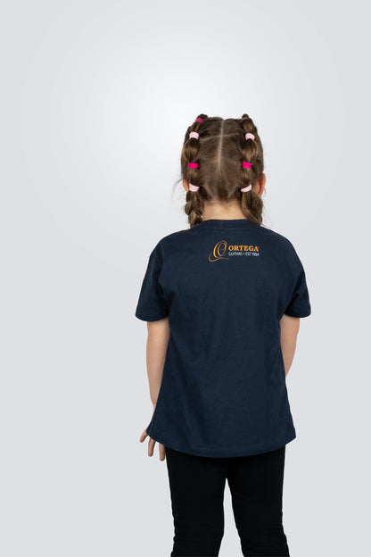 ORTEGA Skull Kids T-Shirt - Navy Blue/