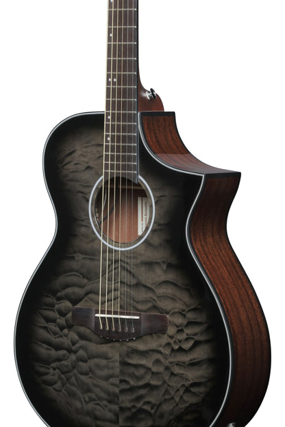 IBANEZ AEWC Acoustic Guitar 6-String - Transparent Black Sunburst Top & Natural High Gloss Back & Side