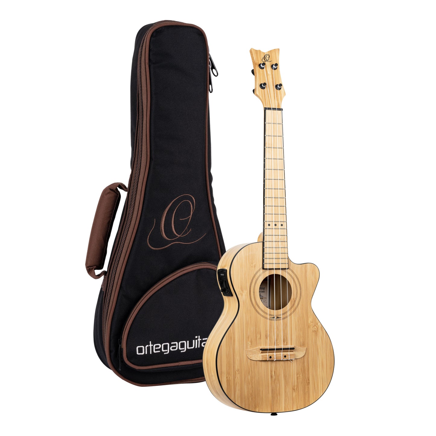ORTEGA Bamboo Series Tenor Ukulele 4 String - Solid Bamboo Natural + Bag