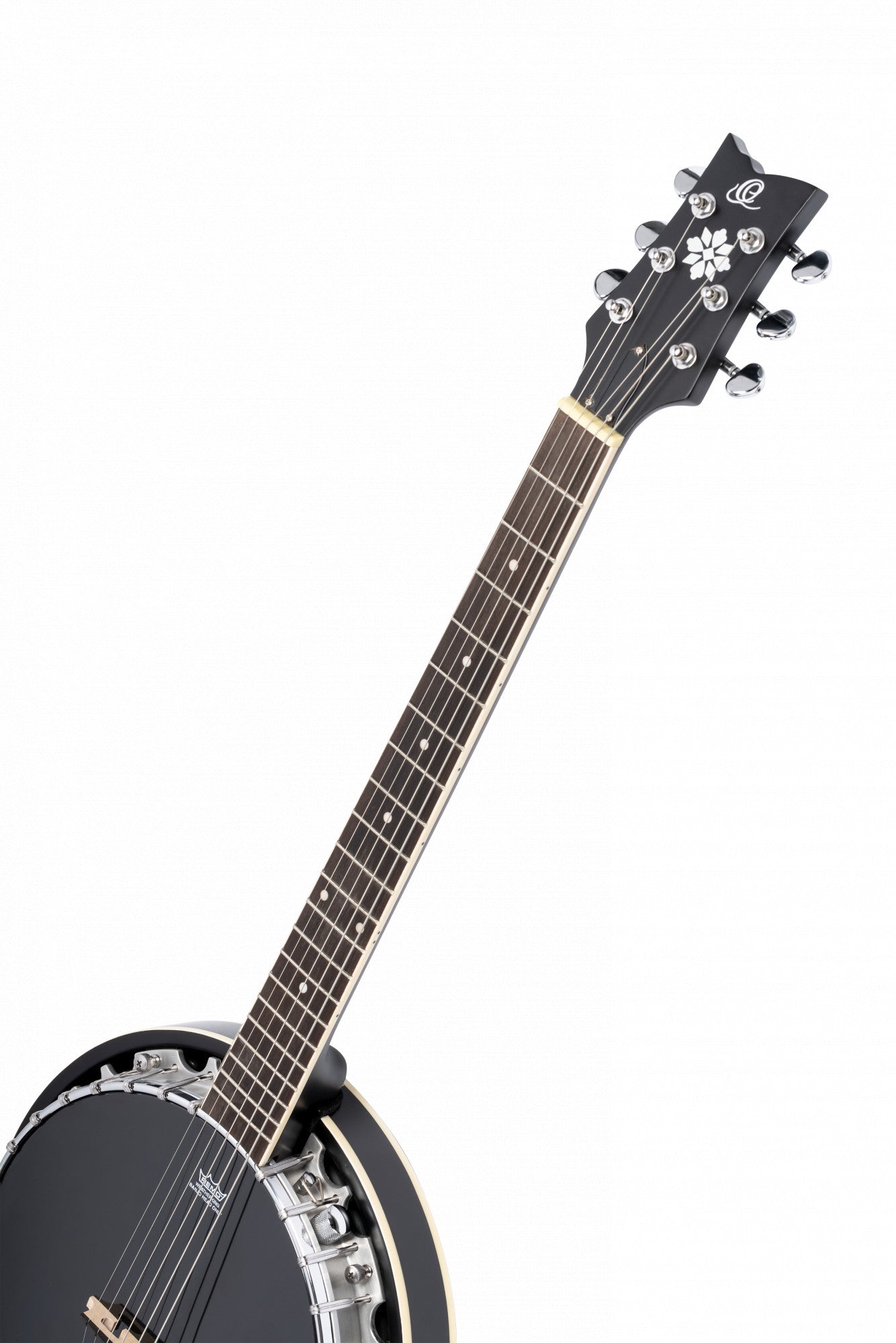 ORTEGA Raven Series Banjo 6 String Lefty - Mahogany Black + Bag