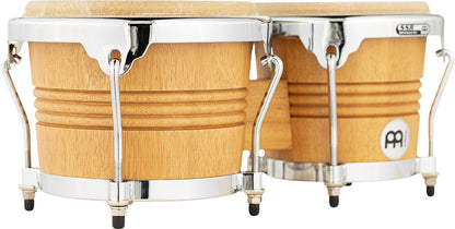 MEINL Percussion Wood Bongo 6 3/4" Macho & 8" Hembra - Super Natural/Chrome HW