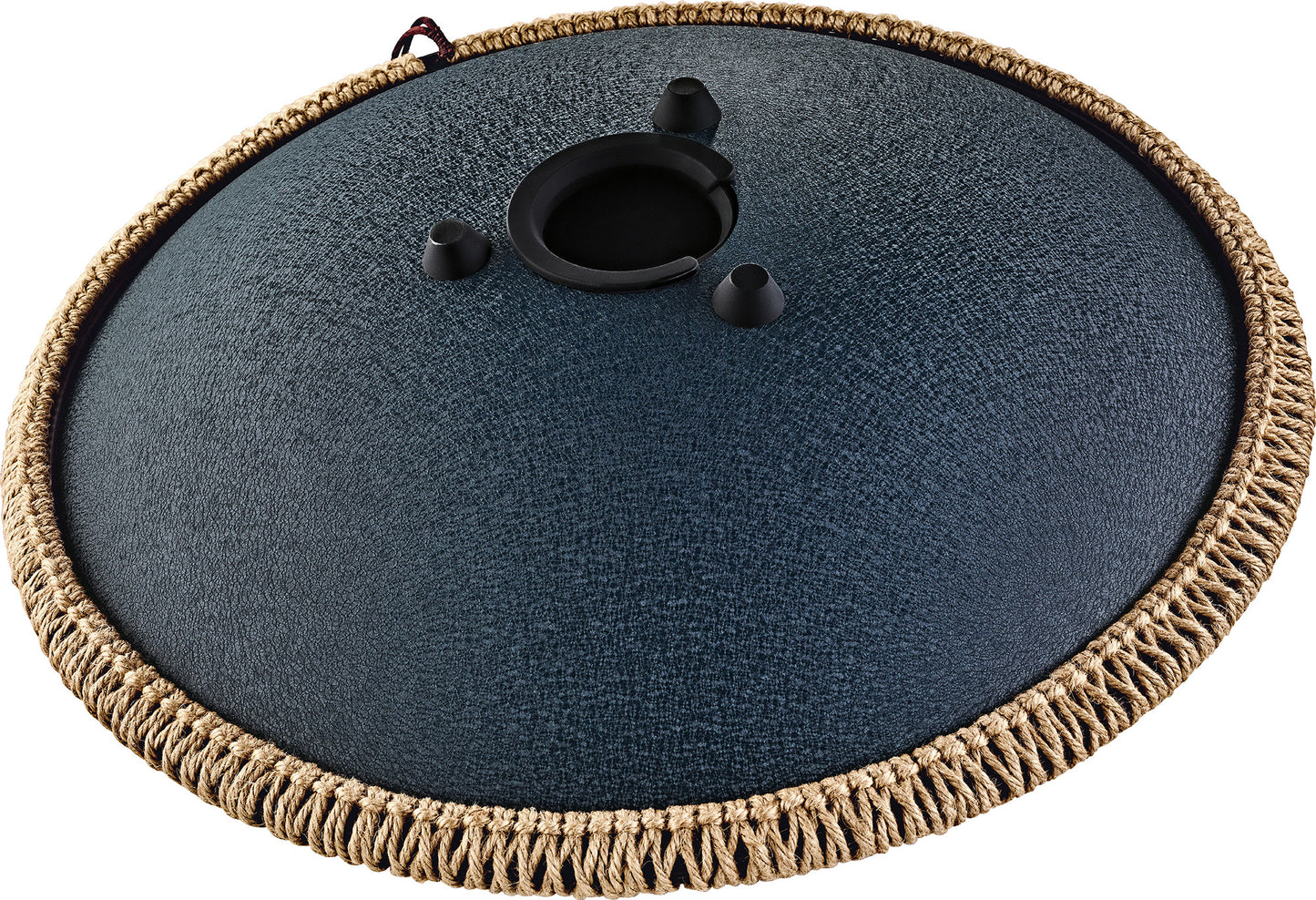 MEINL Sonic Energy Octave Steel Tongue Drum 16" - D Amara/9 Notes/440 Hz - Lasered Floral Design/Navy Blue
