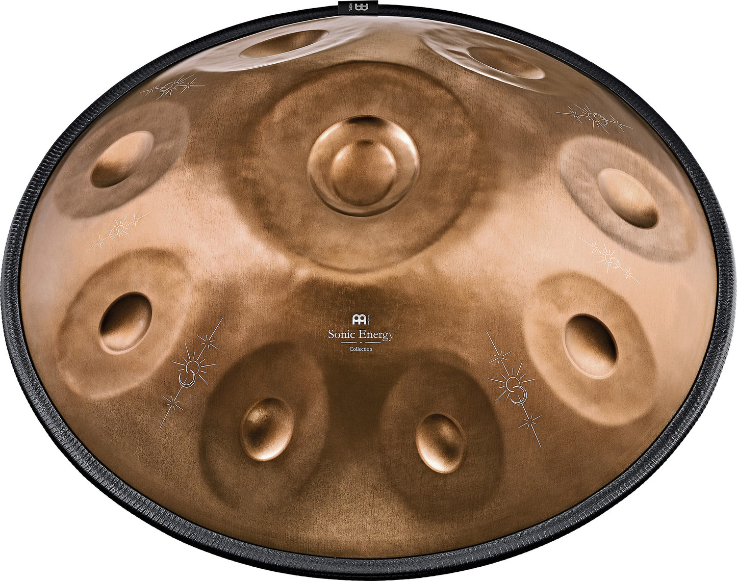 MEINL Sonic Energy Sensory Handpan, Stainless Steel, Bb2 Amara, 9 Notes, 432 Hz, Vintage copper, Engraved design