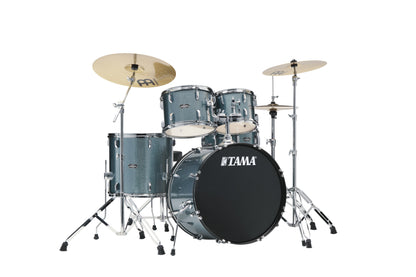 TAMA Stagestar Drum Set 5 teilig (22" BD) - Sea Blue Mist/Chrom HW + MEINL Cymbals BCS Cymbal Set