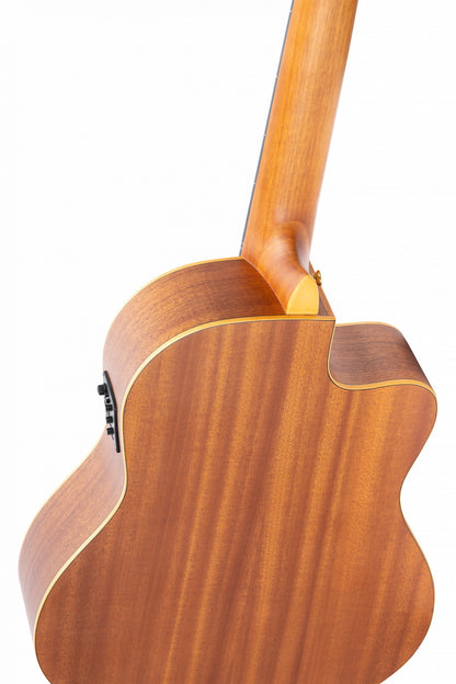 ORTEGA Family Series Pro 4/4 Konzertgitarre 6 String Lefty - Massive Zeder / Mahagoni Natur + Bag