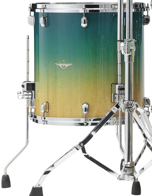 TAMA Starclassic Maple Exotic Floor Tom 14" x 14" - Marine Shoreline Movingui Fade/Chrom HW
