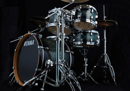TAMA Starclassic Performer Shell Kit 4 teilig - Molten Steel Blue Burst/Chrom HW