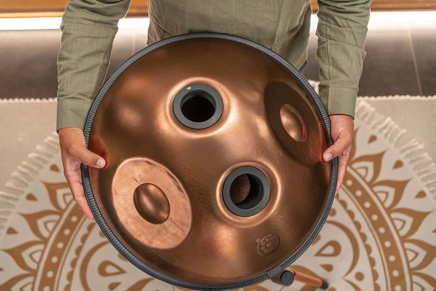 MEINL Sonic Energy Sensory Handpan, Stainless Steel, F Pygmy, 11 Notes, 440 Hz, Vintage copper