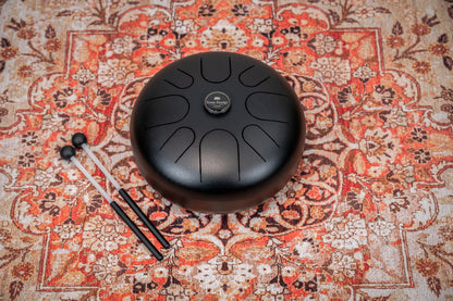 MEINL Sonic Energy Steel Tongue Drum 12" - A Moll/8 Töne/440 Hz - schwarz