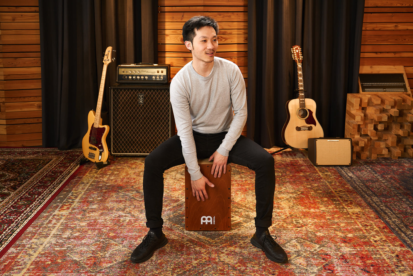 MEINL Percussion Snarecraft Series Snare Cajon 80 - Almond Birch