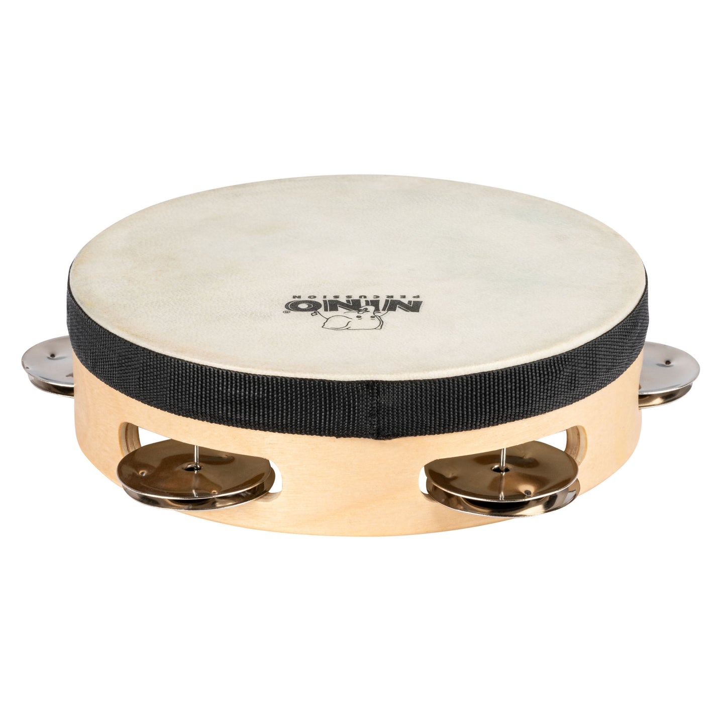 NINO Percussion Tamburin mit Kunststofffell - 6” einreihig