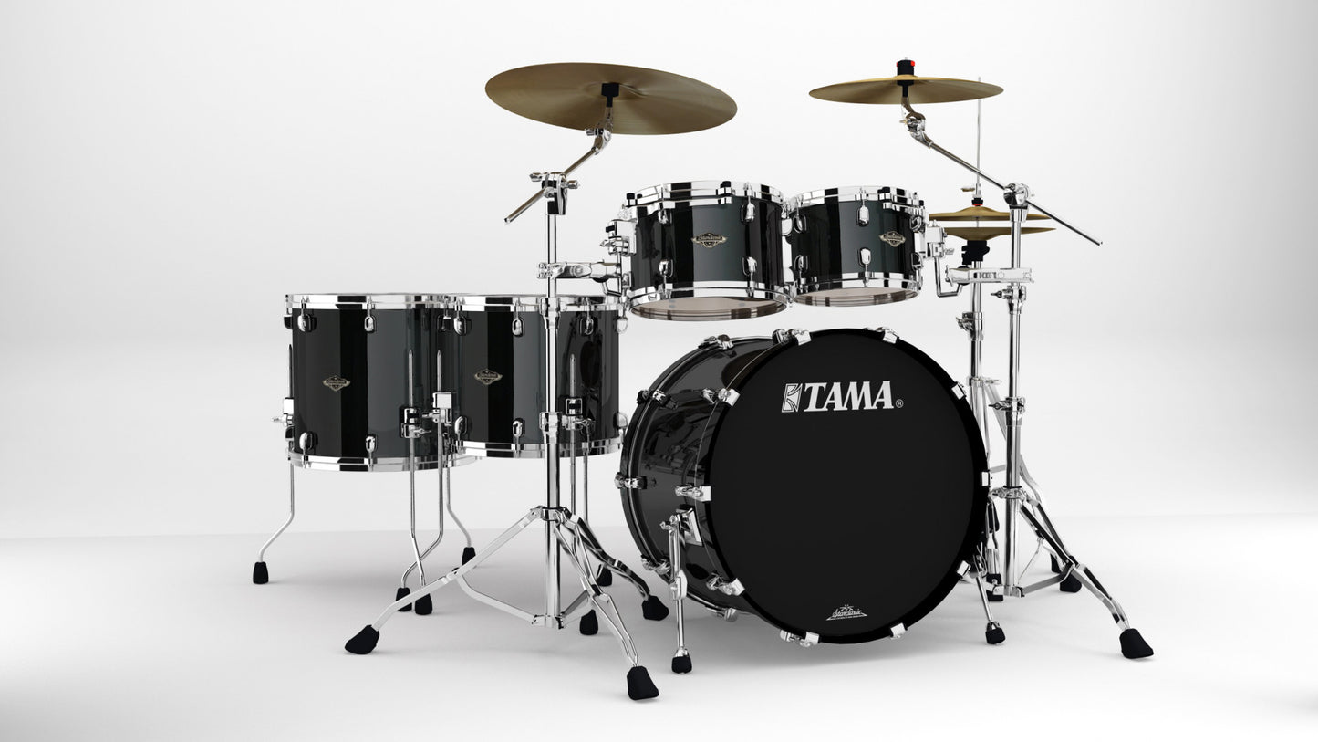 TAMA Starclassic Walnut/Birch Lacquer Shell Kit 5 teilig - Piano Black/Chrom HW