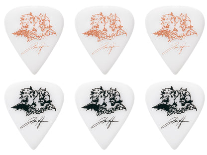 IBANEZ Pick "Tim Henson" White, Heavy, 6 Stück/Set 3x Pink & 3x Black W6RST Logo