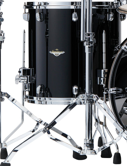 TAMA Starclassic Maple Lacquer Floor Tom 14" x 14" - Piano Black/Chrom HW
