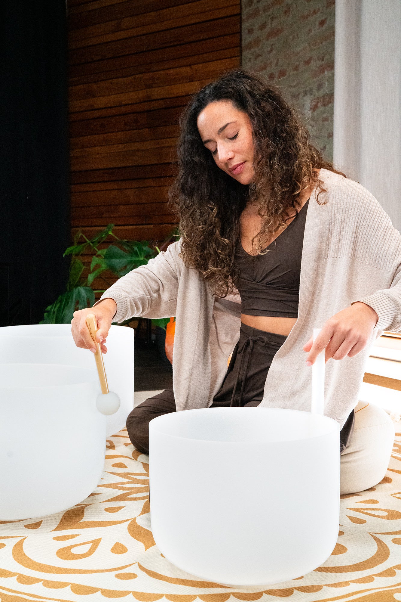 MEINL Sonic Energy 3-piece Crystal Singing Bowl Set, C3 / E3 / G3, 440 Hz