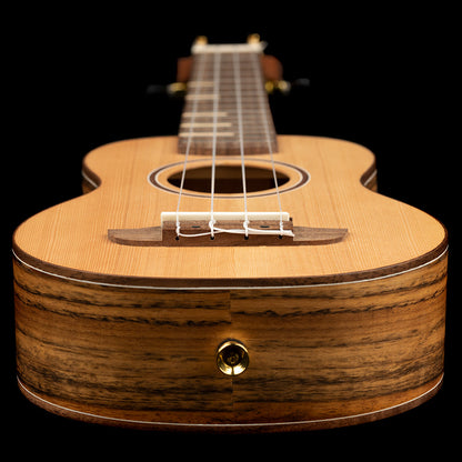 ORTEGA Timber Series Soprano Ukulele 4 String - Solid Cedar / Walnut Natural + Bag