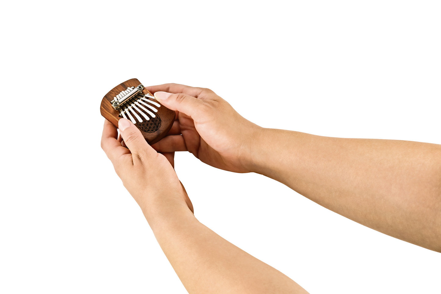Meinl Sonic Energy Solid "Flower of Life" Mini Kalimba - 8 Töne / rotes Zebraholz