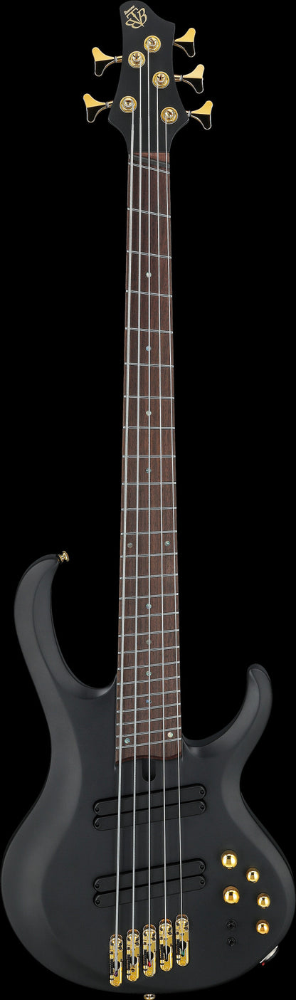 IBANEZ Bass Workshop BTB E-Bass 5-String Multiscale - Black Flat Light-Angled