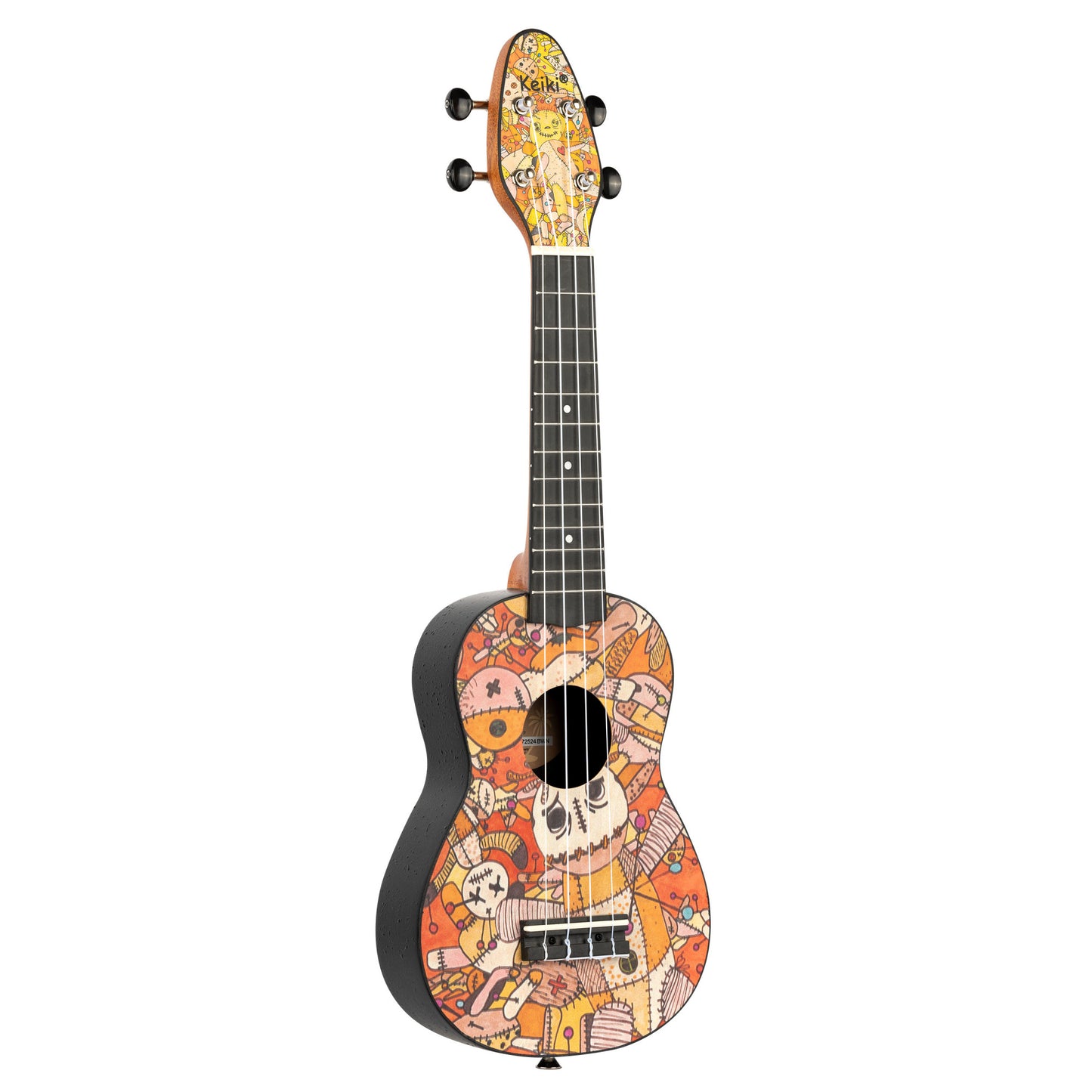 KEIKI K2 Serie Sopran Ukulele Set - Agathis / ABS Voodoo Puppet