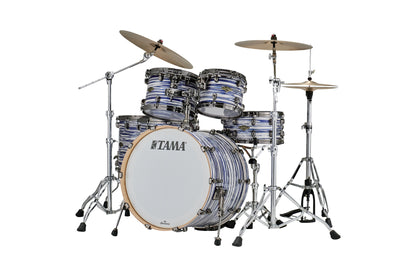 TAMA Starclassic Walnut/Birch Duracover Wrap Shell Kit 5 teilig - Blue & White Oyster/Black Nickel HW