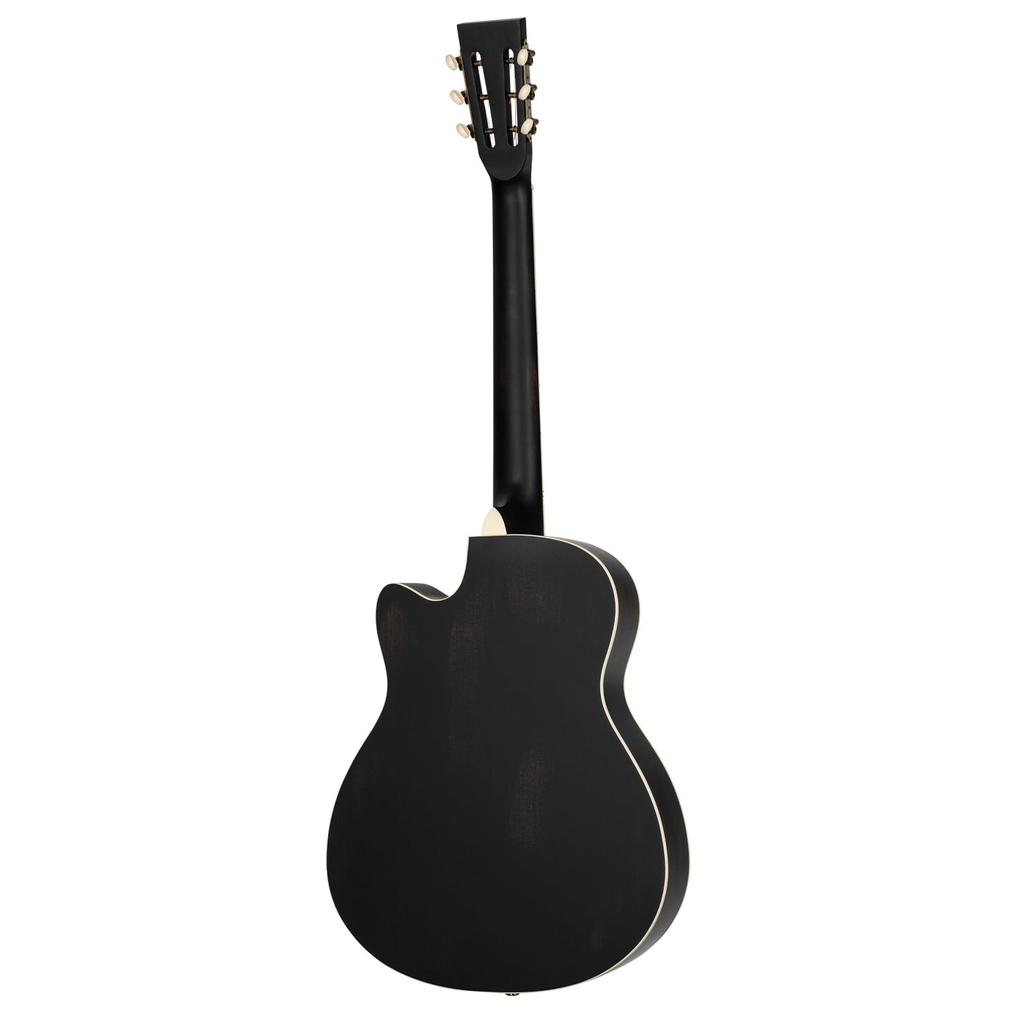 ORTEGA Americana Series Resonatorgitarre  6 String - Distressed Black / Antique Brass HW