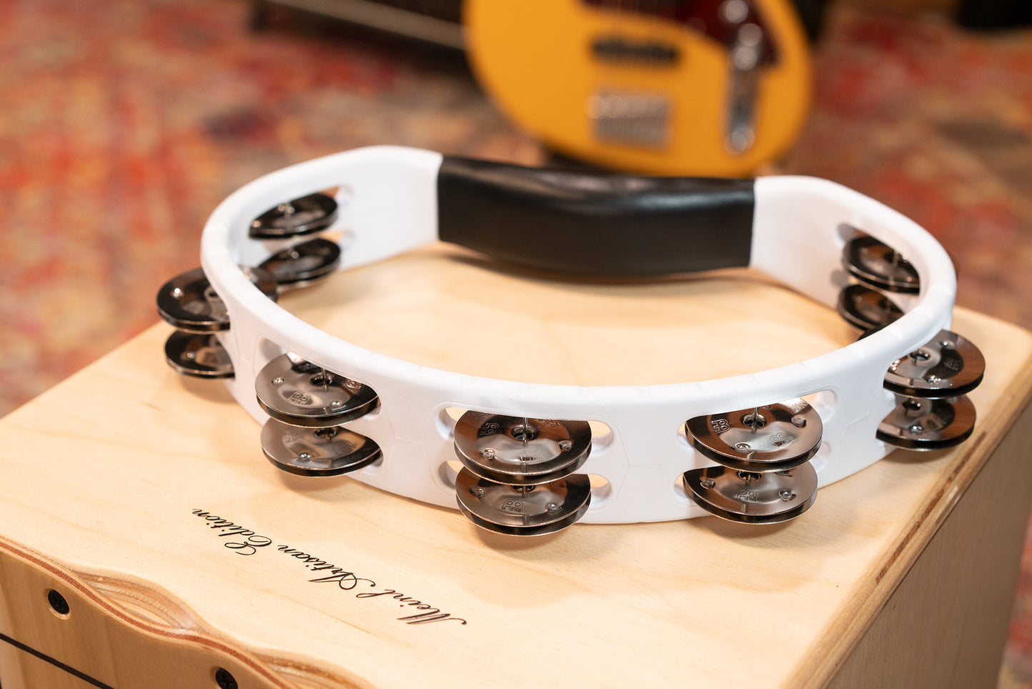 MEINL Percussion Headliner® Series Molded ABS Dual-Row Tambourine - White
