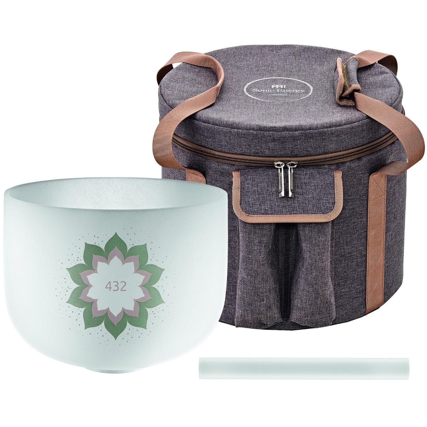 MEINL Sonic Energy 9" Crystal Singing Bowl, 432 Hz, Lotus Blume