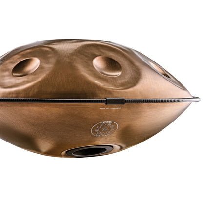 MEINL Sonic Energy Sensory Handpan, Stainless Steel, E La Sirena, 10 Notes, 432 Hz, Vintage copper, Engraved design