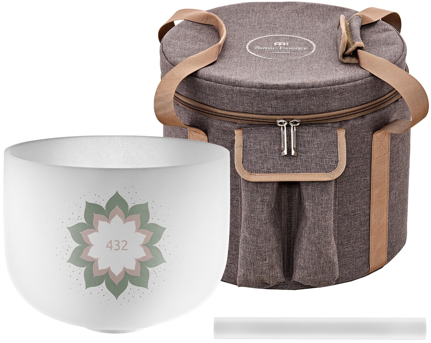 MEINL Sonic Energy 9" Crystal Singing Bowl, 432 Hz, Lotus Blume