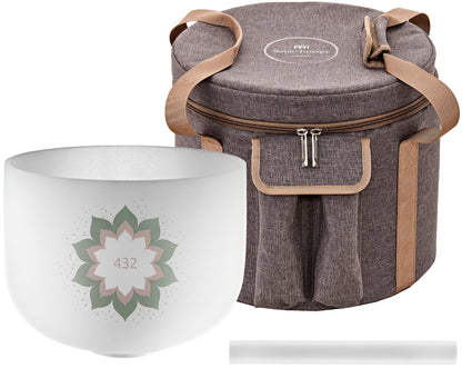 MEINL Sonic Energy 9" Crystal Singing Bowl, 432 Hz, Lotus Blume
