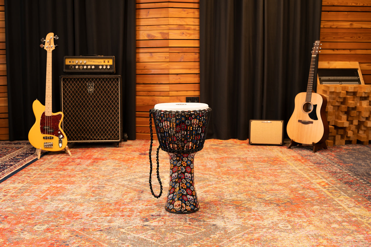 MEINL Percussion Travel Series Djembe 12" - Day of the Dead