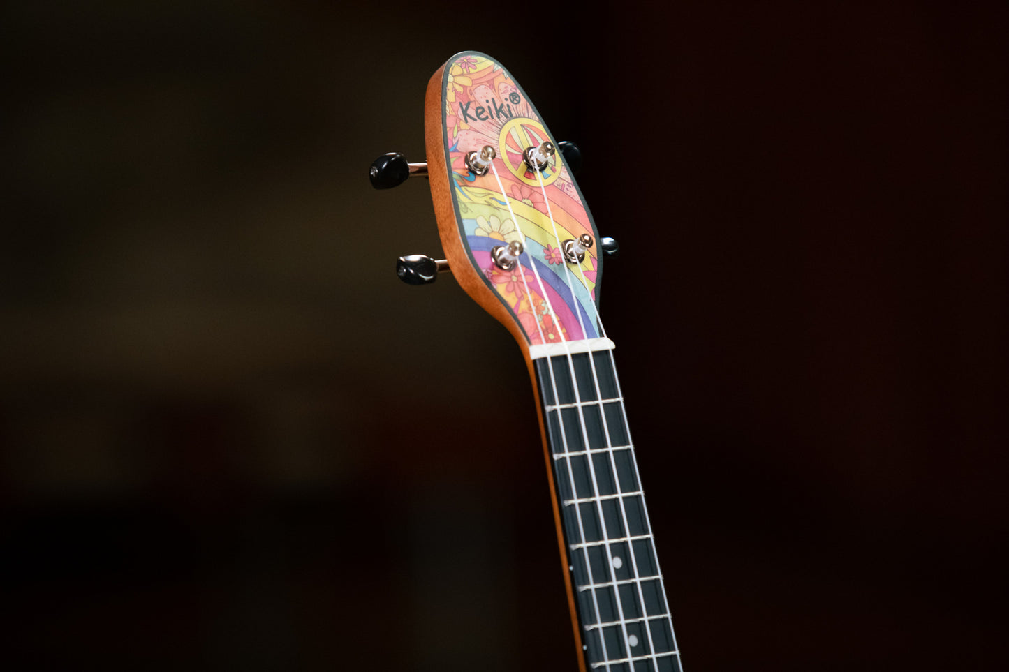 KEIKI K2 Serie Sopran Ukulele Set - Agathis / Peace '68"